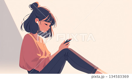 リラックスする女性 134583369