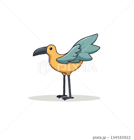 Whimsical avian illustration with stylized features for childrens creative projects and character 134583922