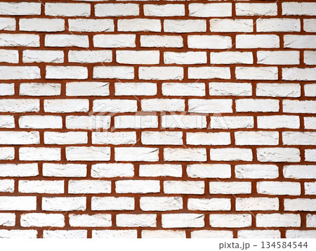 塗装されたレンガの壁 塗装されたレンガの壁 134584544
