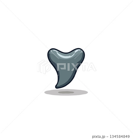 Isolated gua sha stone representation showcases smooth texture with potential health benefits for Isolated gua sha stone representation showcases smooth texture with potential health benefits for 134584849