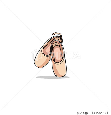 Elegant pointe shoes symbolize artistry, precision, and grace in dance, inspiring creative Elegant pointe shoes symbolize artistry, precision, and grace in dance, inspiring creative 134584871