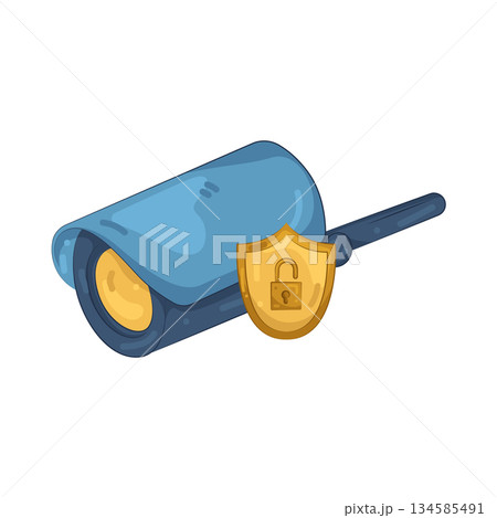 Illustration of security camera Illustration of security camera 134585491