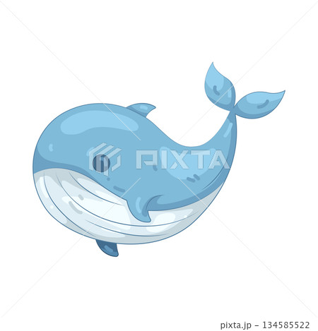 Illustration of whale  134585522