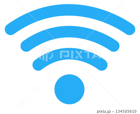 Wi-Fiマークのフラットアイコン 134585610