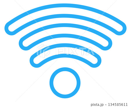 Wi-Fiマークのフラットアイコン Wi-Fiマークのフラットアイコン 134585611