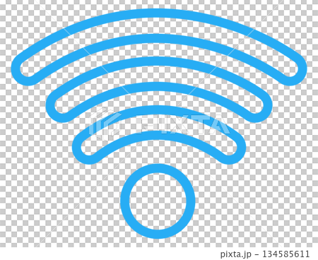 Wi-Fiマークのフラットアイコン Wi-Fiマークのフラットアイコン 134585611