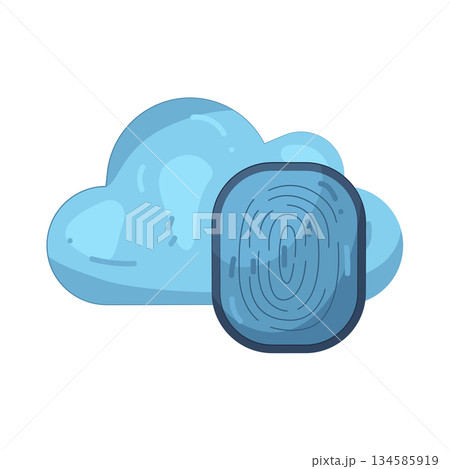 Illustration of cloud fingerprint 134585919