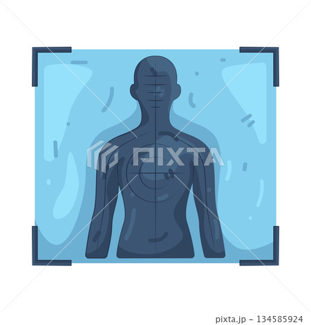 Illustration of body scan 134585924