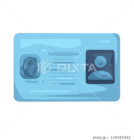 Illustration of biometric ID Illustration of biometric ID 134585942