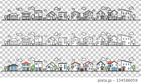 手繪城市景觀插畫集 手繪城市景觀插畫集 134586059