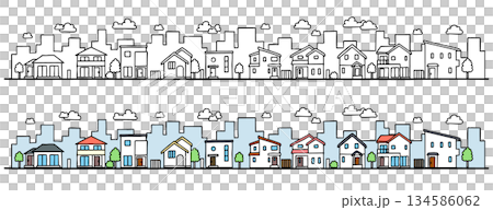 手繪城市景觀插畫集 134586062