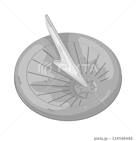 Illustration of sundial Illustration of sundial 134586488