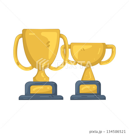 Illustration of gold trophy Illustration of gold trophy 134586521