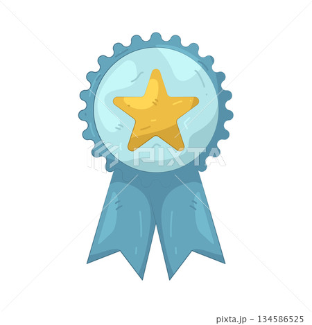 Illustration of award ribbon  134586525