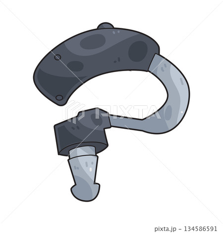 illustration of Hearing Aid illustration of Hearing Aid 134586591