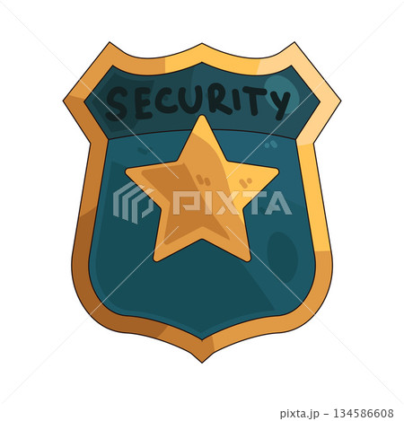 illustration of security badge 134586608