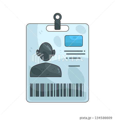 illustration of id card illustration of id card 134586609