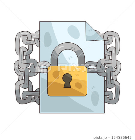 illustration of encryption  134586643