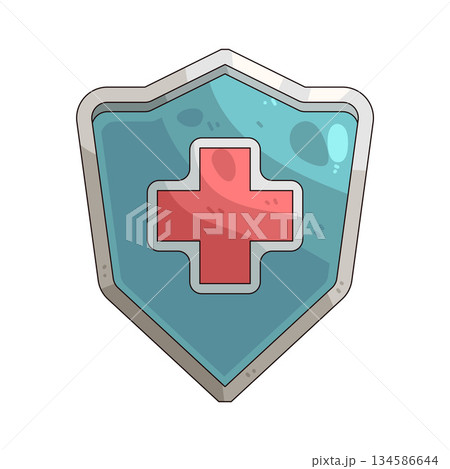 illustration of shield plus 134586644