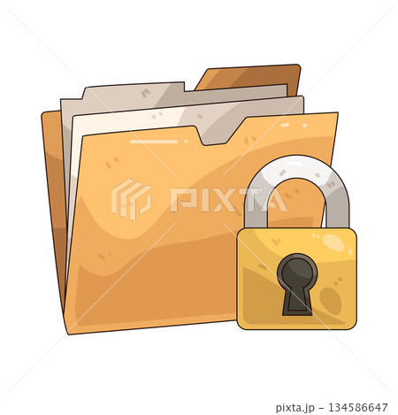 illustration of secure folder 134586647