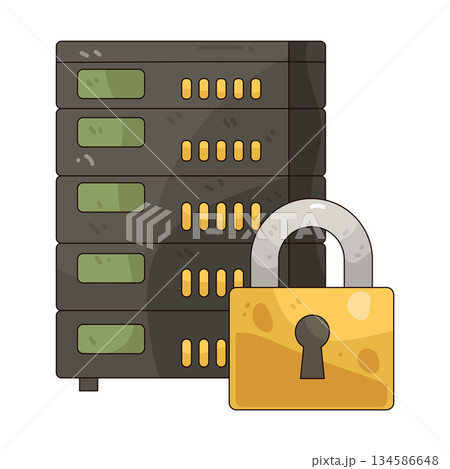 illustration of data lock illustration of data lock 134586648