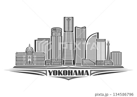 Vector illustration of Yokohama Vector illustration of Yokohama 134586796