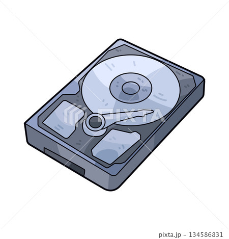 illustration of hard drive 134586831