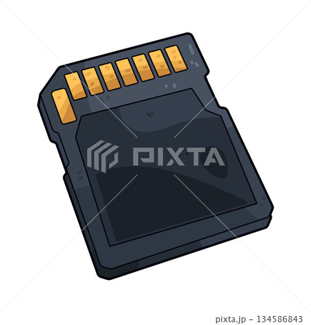 illustration of SD Card illustration of SD Card 134586843