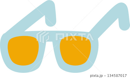 summer beach sunglasses icons tropical vacation ornaments decoration element, flat jpg illustration cartoon character costume design 134587017