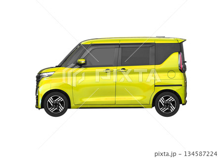 ノーマル車高で14インチ純正ホイールを履いた軽乗用車（縮尺：XLサイズで1px＝約1mm） 134587224