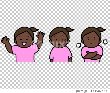 Children’s emotion set – happy, confused and angry Children’s emotion set – happy, confused and angry 134587463