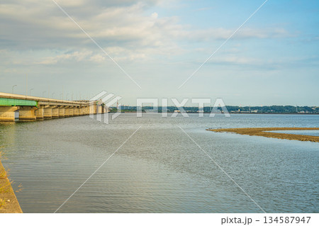 田原市の田原湾の風景(愛知県) 134587947