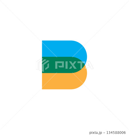 B initial letter logo B initial letter logo 134588006
