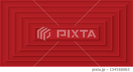 Abstract 3D red color rectangle shape pattern...のイラスト素材 [134588063] - PIXTA