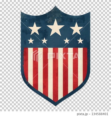 Vintage United States Patriotic Shield Emblem 134588401