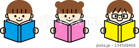 本を読むこども 本を読むこども 134588408