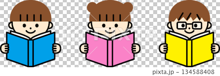 本を読むこども 本を読むこども 134588408