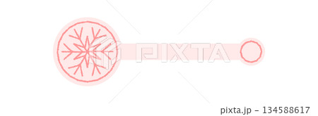 Pastel snow flake seal label symbol in chalk style. Winter decoration element as xmas package lid for box, detailed snowflake illustration with soft pink color, perfect as festive packaging accent. Pastel snow flake seal label symbol in chalk style. Winter decoration element as xmas package lid for box, detailed snowflake illustration with soft pink color, perfect as festive packaging accent. 134588617
