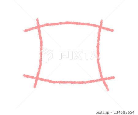 Chalk outline rectangle frame forms a pink textbox with rough sketch border. Template for text and banner graphic, this background suits message or note concepts in a creative style. Chalk outline rectangle frame forms a pink textbox with rough sketch border. Template for text and banner graphic, this background suits message or note concepts in a creative style. 134588654