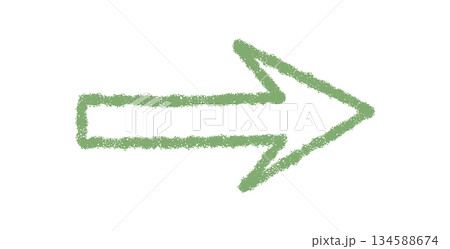 Hand drawn green crayon arrow icon with chalk sketch stroke. Pointer symbol in rough, handdrawn style as unique element. Simple chalk effect ideal for use as direction icon or navigation marker. Hand drawn green crayon arrow icon with chalk sketch stroke. Pointer symbol in rough, handdrawn style as unique element. Simple chalk effect ideal for use as direction icon or navigation marker. 134588674