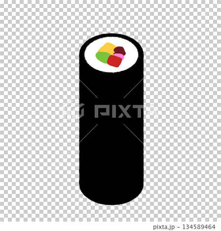 Setsubun Ehomaki illustration | Simple sushi roll icon, Japanese traditional event material 134589464