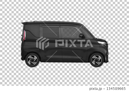 ノーマル車高で14インチ純正ホイールを履いた軽乗用車（縮尺：XLサイズで1px＝約1mm） 134589665