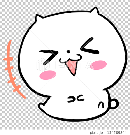 Illustration of a white character laughing out loud (LOL) 134589844