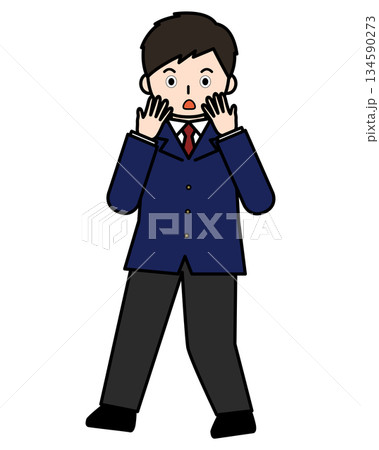 驚いている男の子 驚いている男の子 134590273