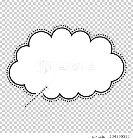 Simple speech bubble illustration - Fluffy 134590533