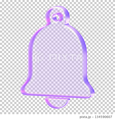Purple glowing 3D bell icon featuring transparent glassmorphism design. Represents alerts and notifications for professional dashboard and application user experiences Purple glowing 3D bell icon featuring transparent glassmorphism design. Represents alerts and notifications for professional dashboard and application user experiences 134590607