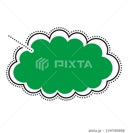 シンプルな吹き出しのイラスト もこもこ シンプルな吹き出しのイラスト もこもこ 134590666