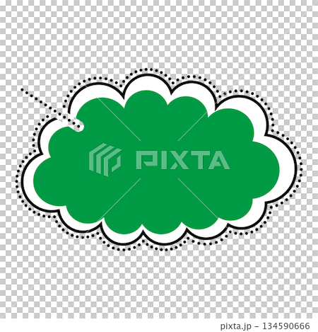 シンプルな吹き出しのイラスト もこもこ シンプルな吹き出しのイラスト もこもこ 134590666