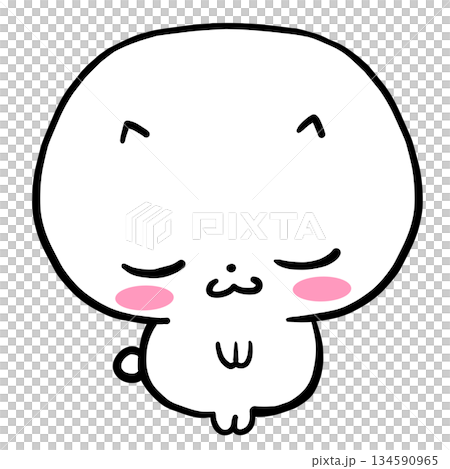 Illustration of a white character bowing and saying hello (thank you, nice to meet you) Illustration of a white character bowing and saying hello (thank you, nice to meet you) 134590965