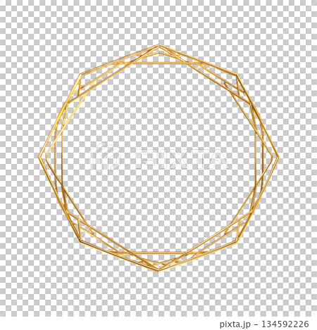 Decorative Gold Frame With Geometric Design for Versatile Wall Displays Decorative Gold Frame With Geometric Design for Versatile Wall Displays 134592226